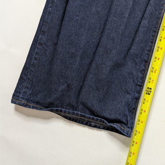 Levi's Premium XL Straight 27 Dark Wash Wide Leg '90s Skater Aesthetic Denim - Picture 8 of 13